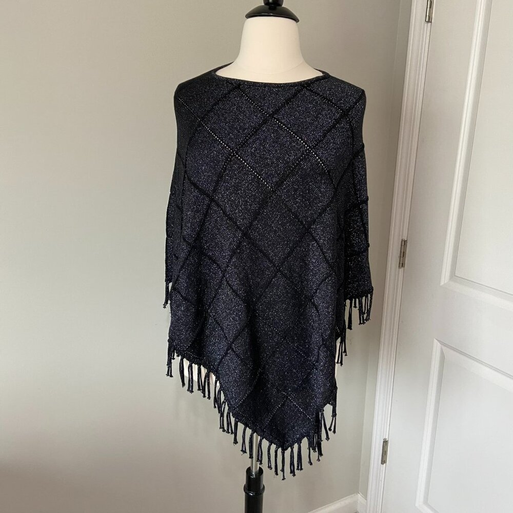 Chico's Black Shimmer Poncho